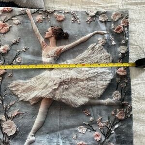 Elegant Ballerina Accent Pillow (case only) with Floral Accents